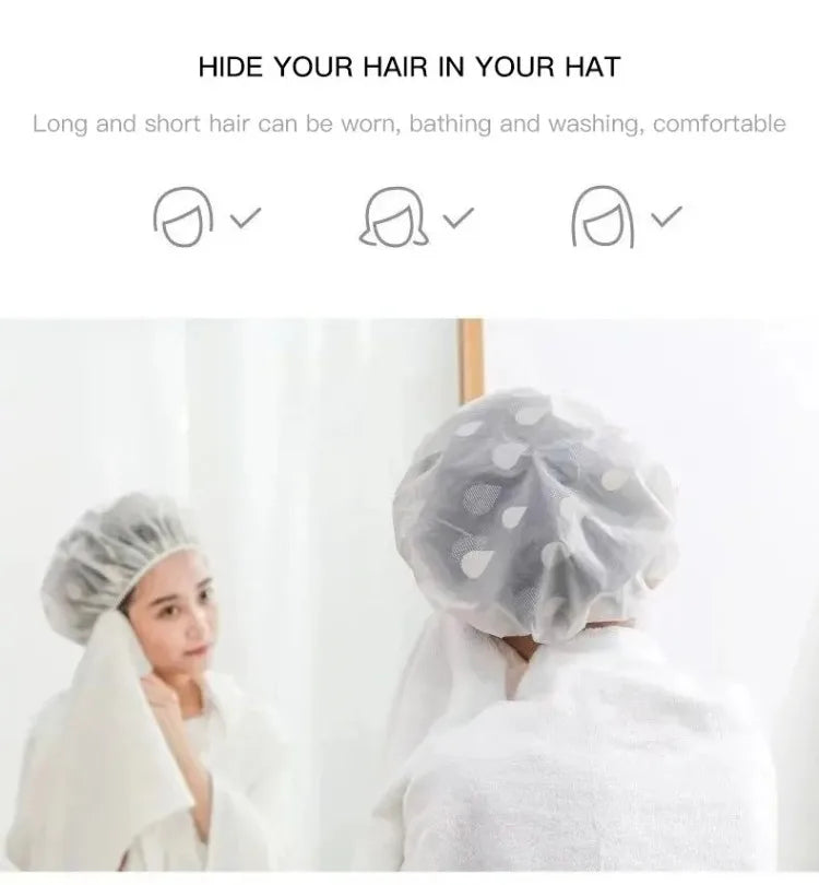 5pcs Waterproof Shower Cap