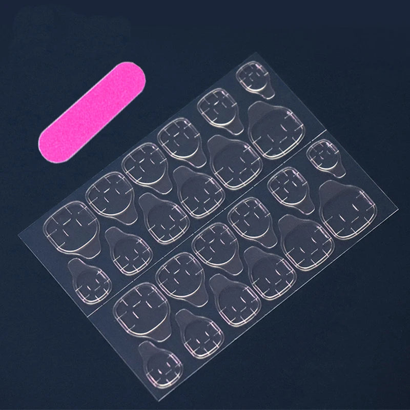 24PCS/1BOX Black French Wearing Sweet and Cool Nail Patch Glitter Love Stars in Europe and America Dark Department Fake Nail